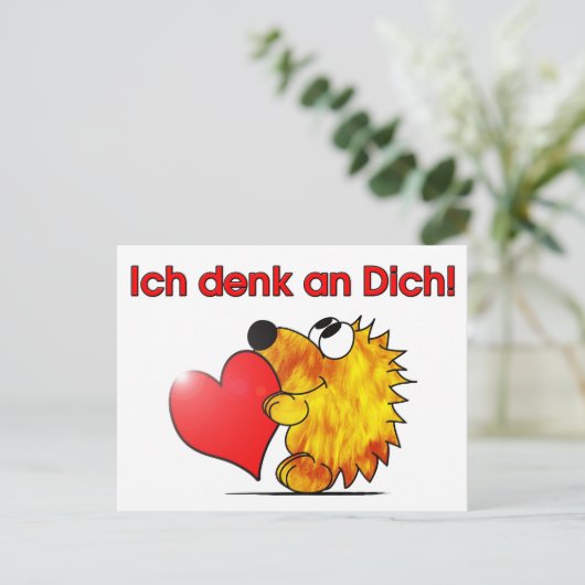 Igel - Ich denk an Dich Briefkaart (Staand voorkant)
