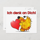 Igel - Ich denk an Dich Briefkaart (Voorkant / Achterkant)