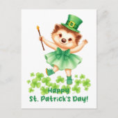 Igel Igelin Gráinneog Happy St. Patricks Day Briefkaart (Voorkant)