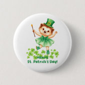 Igel Igelin Gráinneog Happy St. Patricks Day Ronde Button 5,7 Cm (Voorkant)