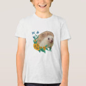 Igel im Blumenbeet Tri-Blend Shirt (Voorkant)