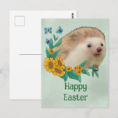 Igel mit Blüten Postkarte Briefkaart (Voorkant / Achterkant)