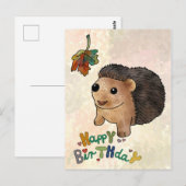 Igel und Blatt Briefkaart (Voorkant / Achterkant)