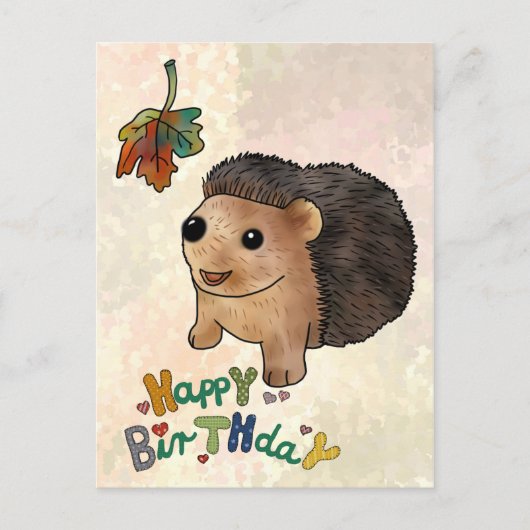 Igel und Blatt Briefkaart (Voorkant)