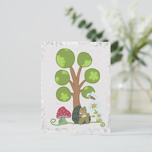 Igel unterm Baum Briefkaart (Staand voorkant)