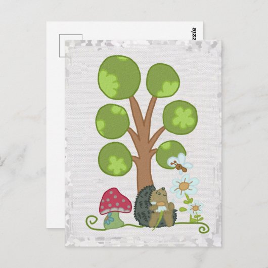 Igel unterm Baum Briefkaart (Voorkant / Achterkant)