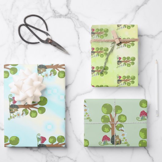 Igel unterm Baum Inpakpapier Vel (Voorkant)