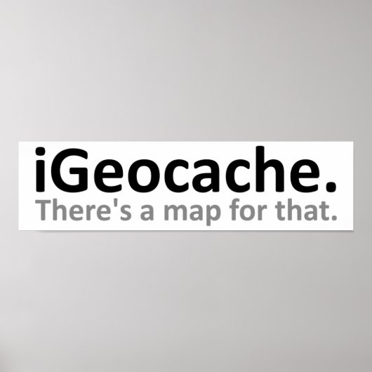 iGeocache Grappige Poster (Voorkant)