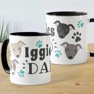 Iggies Dog Dad Italiaans Greyhound Cute Paws Carto Mok