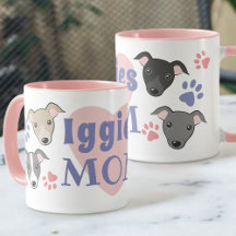 Iggies Dog mam: Italiaanse Cartoon met windhond ro