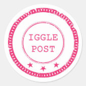 Iggle Post-Stickers Ronde Sticker (Voorkant)