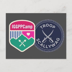 IGGPPCamp 2022 Troop Pride Briefkaart blauw