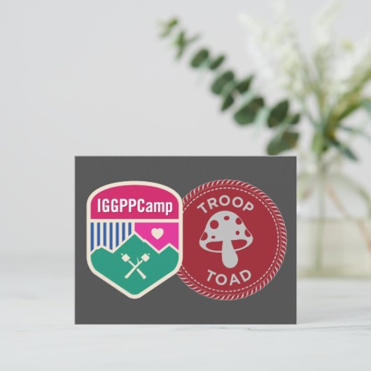 IGGPPCamp 2022 Troop Pride Briefkaart red (Staand voorkant)