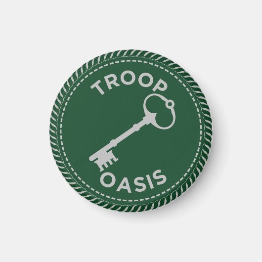 IGGPPCamp 2022 Troop Pride Magnet groen (Voorkant)