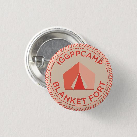 IGGPPCamp Blanket Fort Badge Ronde Button 3,2 Cm (Voorkant /achterkant)