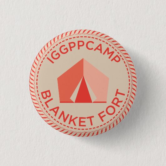 IGGPPCamp Blanket Fort Badge Ronde Button 3,2 Cm (Voorkant)