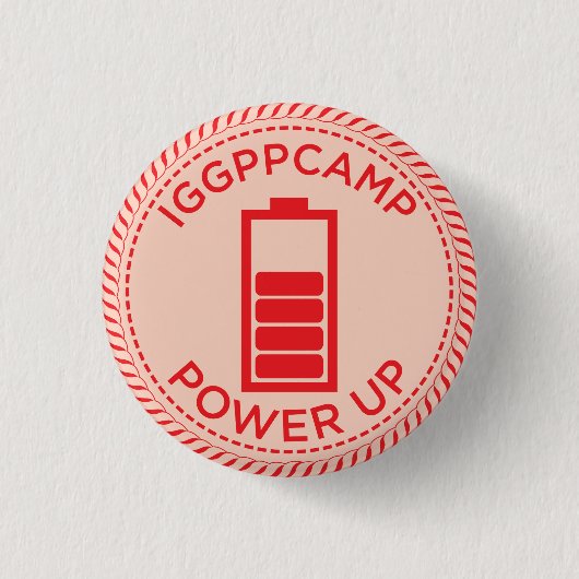 IGGPPCamp Power Up Badge Ronde Button 3,2 Cm (Voorkant)