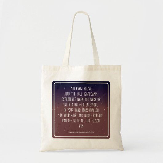 IGGPPCamp Quote Tas Kim (Voorkant)