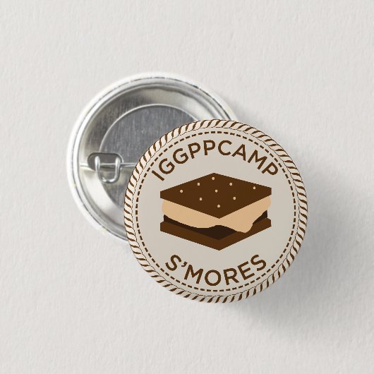 IGGPPCamp S'mores Badge Ronde Button 3,2 Cm (Voorkant /achterkant)