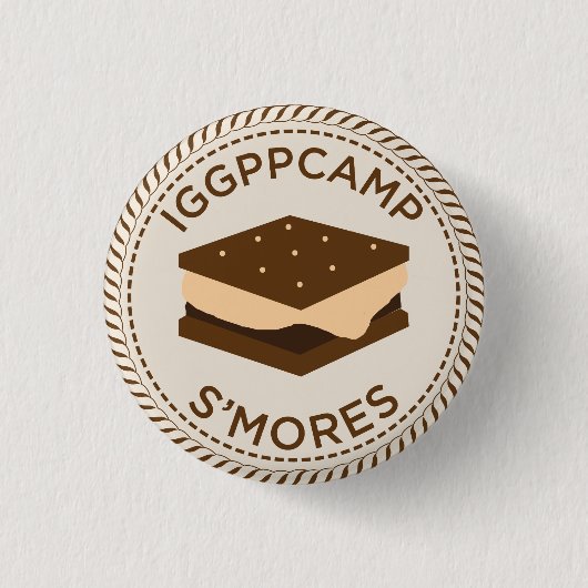 IGGPPCamp S'mores Badge Ronde Button 3,2 Cm (Voorkant)