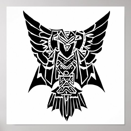 Iggy, de Azteekse stijl Abstract Healing Eagle Poster (Voorkant)