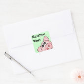 Iggy de Piggy Gepersonaliseerde Stickers (Envelop)