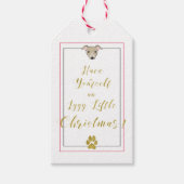 Iggy Little Christmas Fun Elegant Faux Gold Script Cadeaulabel (Voorkant)