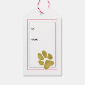 Iggy Little Christmas Fun Elegant Faux Gold Script Cadeaulabel (Achterkant)