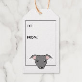 Iggy Little Christmas Schattige Fun Greyhound Eleg Cadeaulabels (Achterkant)