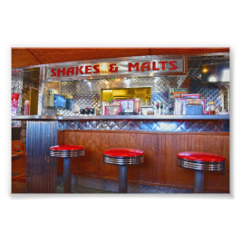 Iggy's Diner Interior, Carthage, Missouri Foto Afdruk