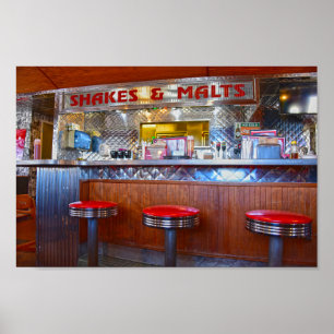 Iggy's Diner Interior, Carthage, Missouri Poster