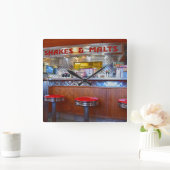 Iggy's Diner Interior, Carthage, Missouri Vierkante Klok (Huis)