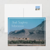 Ighzoun uitzicht en berg, Marokko Briefkaart (Voorkant / Achterkant)
