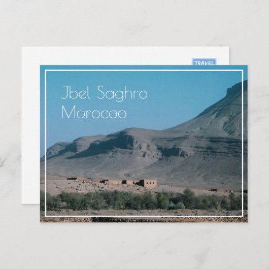 Ighzoun uitzicht en berg, Marokko Briefkaart (Voorkant / Achterkant)