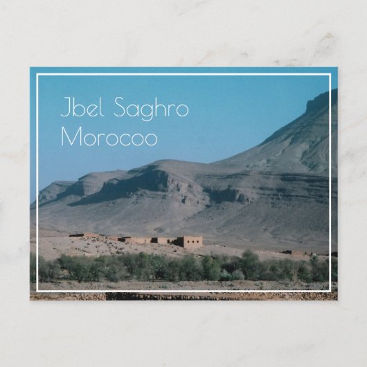 Ighzoun uitzicht en berg, Marokko Briefkaart (Voorkant)