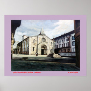 Iglesia de Santa María do Campo (A Coruña) Poster