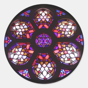 Iglesia del Valle Rosary Window Ronde Sticker
