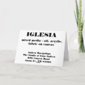 Iglesia Kaart (Achterkant)