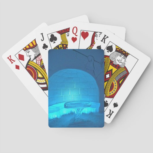 Iglo-kamer in Hotel de Glace, Quebec, Canada Pokerkaarten (Achterkant)