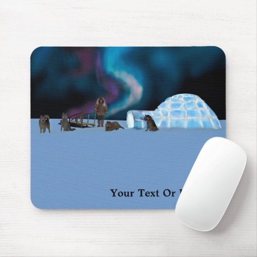 Igloo en Northern Lights Muismat (Met muis)