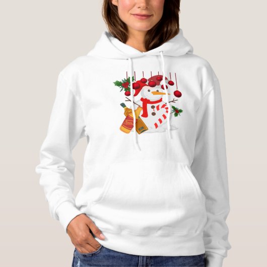 Igloo met bier – Grappige kerst hoodie (Voorkant)