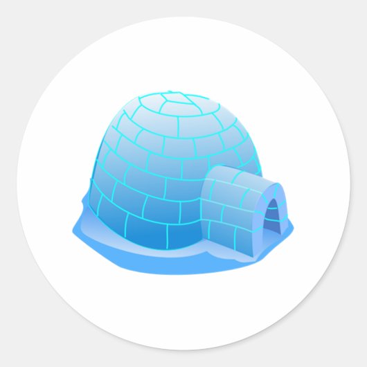 Igloo Ronde Sticker (Voorkant)