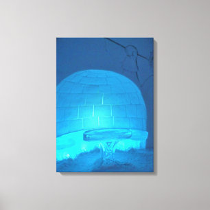 Igloo Room in Hotel de Glace, Quebec, Canada Canvas Afdruk