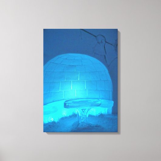 Igloo Room in Hotel de Glace, Quebec, Canada Canvas Afdruk (Voorkant)