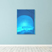 Igloo Room in Hotel de Glace, Quebec, Canada Canvas Afdruk (Insitu (Houten vloer))