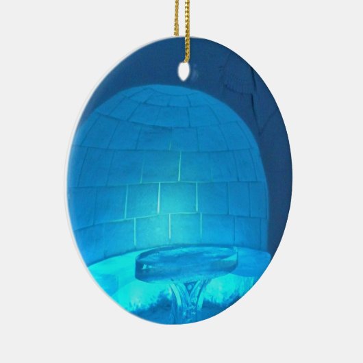 Igloo Room in Hotel de Glace, Quebec, Canada Keramisch Ornament (Rechts)