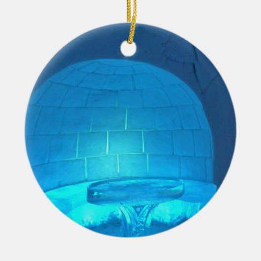 Igloo Room in Hotel de Glace, Quebec, Canada Keramisch Ornament (Voorkant)