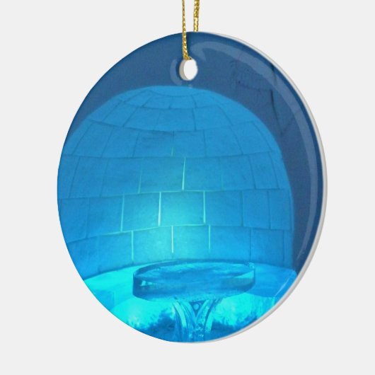 Igloo Room in Hotel de Glace, Quebec, Canada Keramisch Ornament (Links)