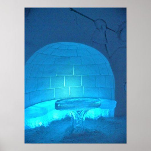 Igloo Room in Hotel de Glace, Quebec, Canada Poster (Voorkant)