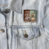 Ignatius Loyola: van Soldaat tot Saint (SAE 004) Vierkante Button 5,1 Cm (In situ)